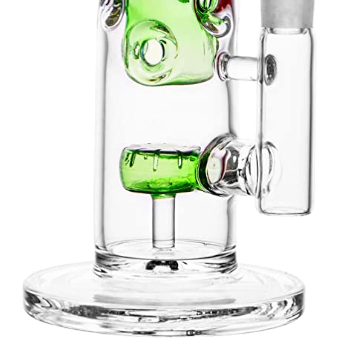 8" Glass Honeycomb Bong – Dab Rig with Quartz Banger (Green)