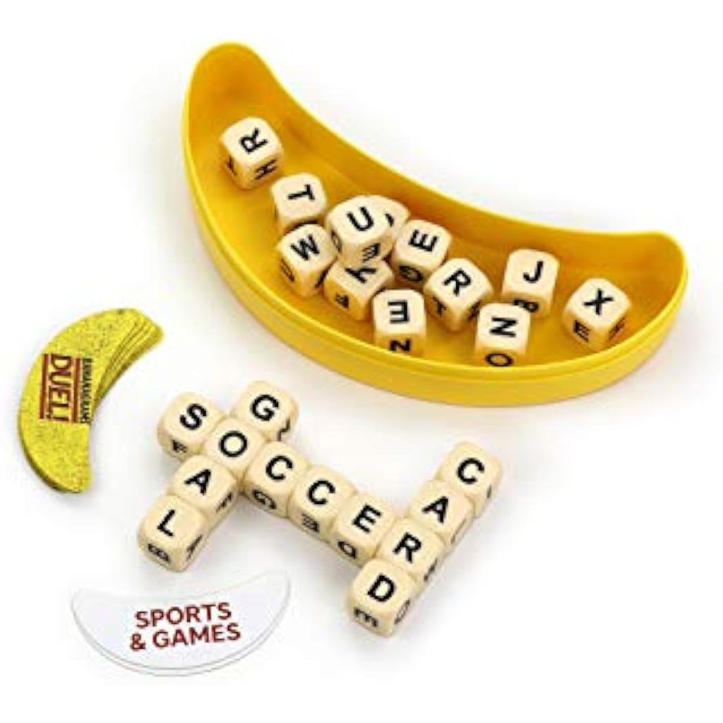 Bananagrams Duel Word Game – 2 Player Travel Dice Game for Ages 7+