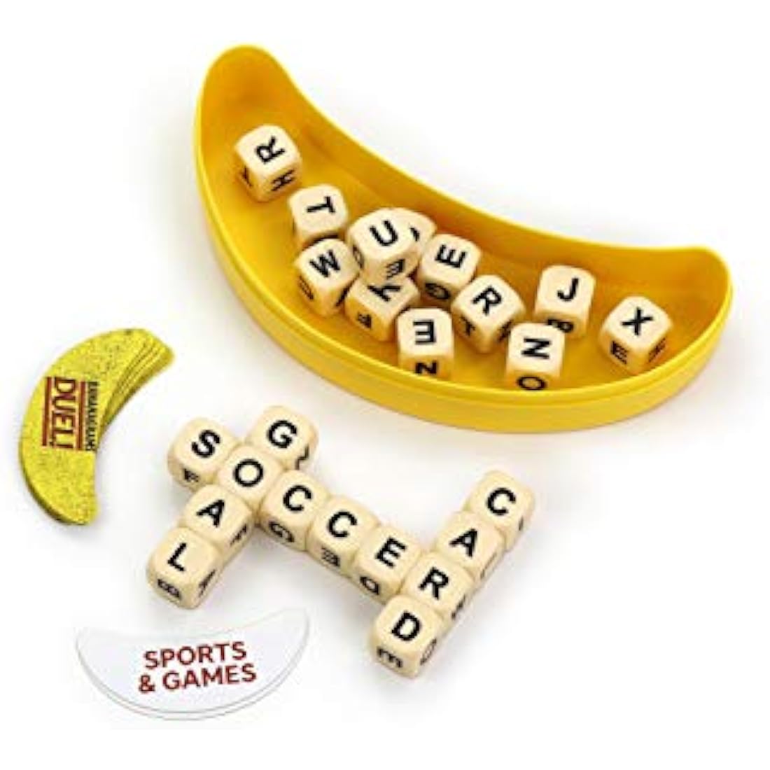 Bananagrams Duel Word Game – 2 Player Travel Dice Game for Ages 7+