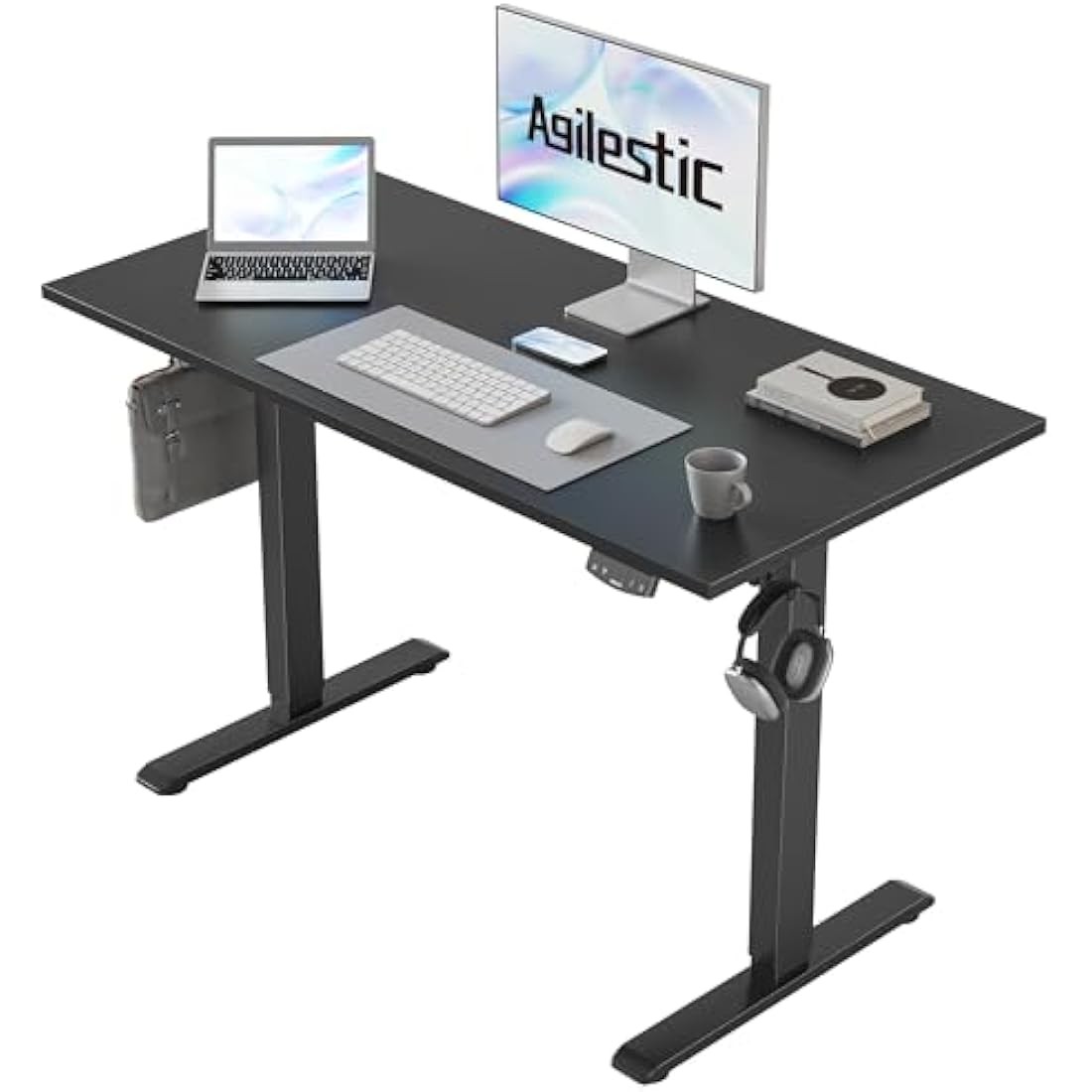Agilestic Electric Standing Desk | 100x60cm Height Adjustable - Black
