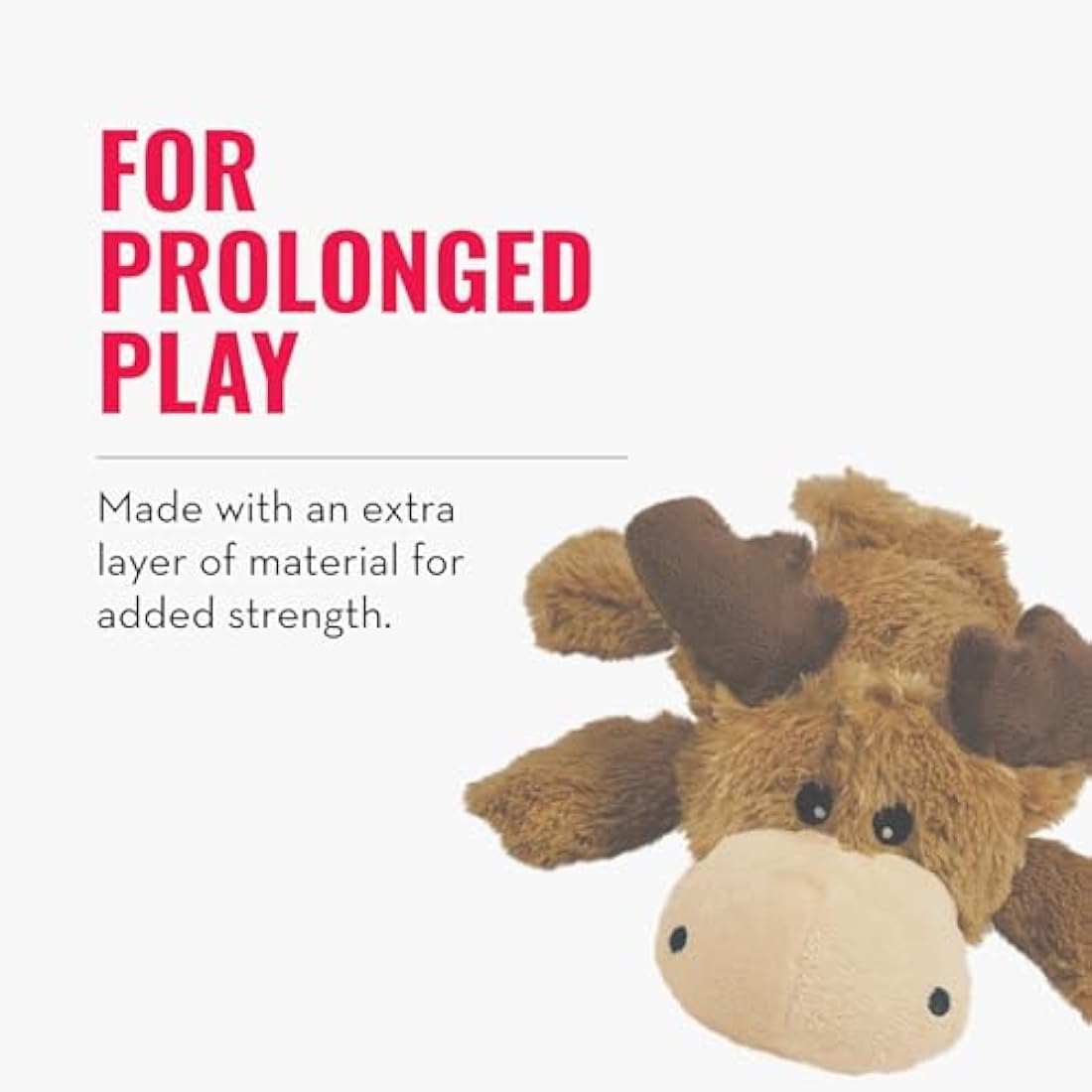 KONG Cozie Marvin Moose – X-Large Squeaky Plush Indoor Dog Toy