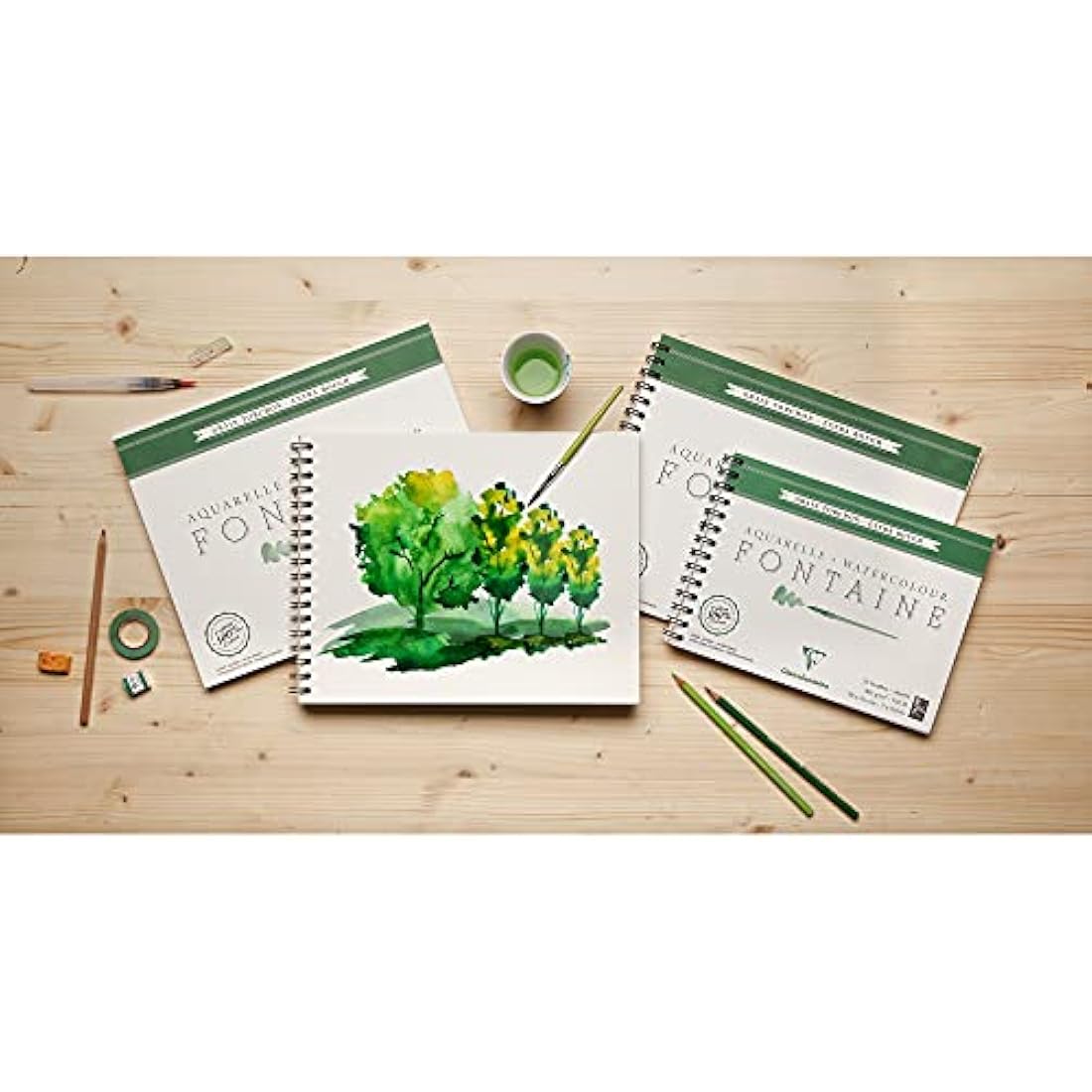 Clairefontaine Fontaine 100% Cotton Watercolour Pad, Torchon, 30x40cm