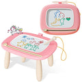 Kikidex Magnetic Drawing Board - Toddler Educational Doodle Pad, Pink