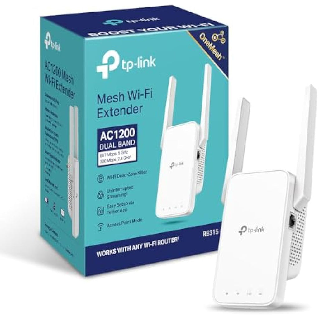 TP-Link RE315 AC1200 WiFi Extender | Dual Band Range Booster – UK Plug