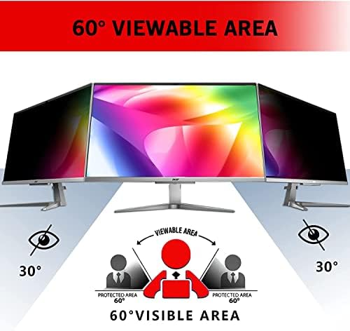 PYS 24 Inch Computer Privacy Screen Filter | Anti-Glare 16:9 Widescreen