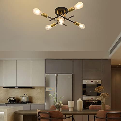 Modern Sputnik Chandelier – 5-Light Industrial Ceiling Light
