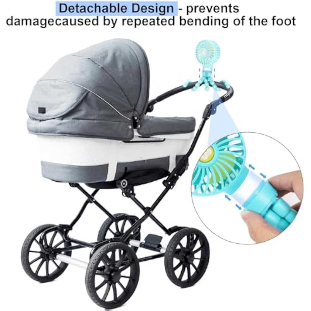 Jolof Store Portable Stroller Fan – Rechargeable USB Clip-On Fan
