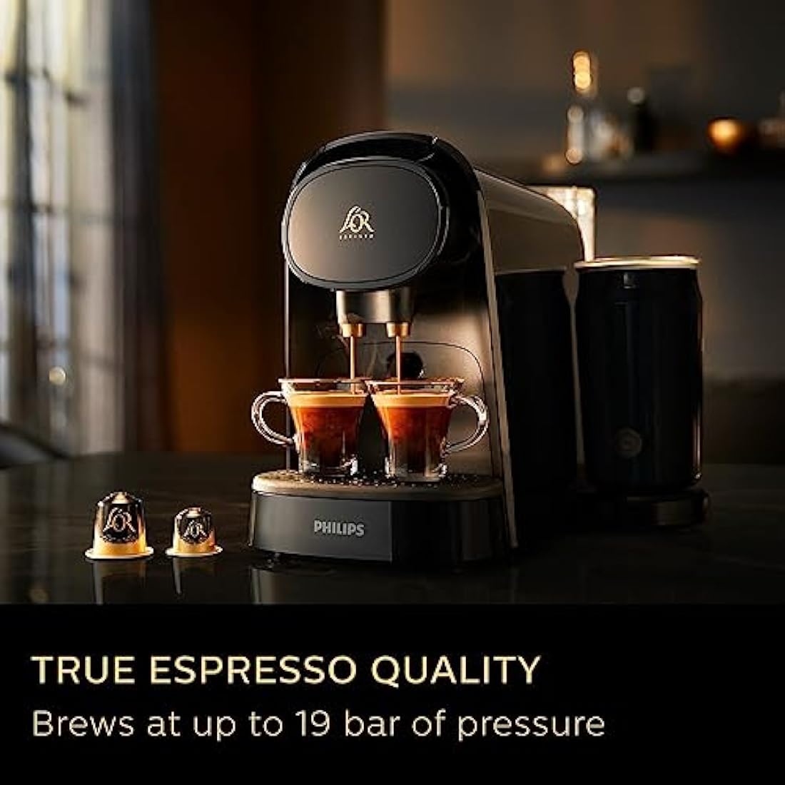 Philips L'OR Barista Coffee Machine & Milk Frother - Black LM8014/60
