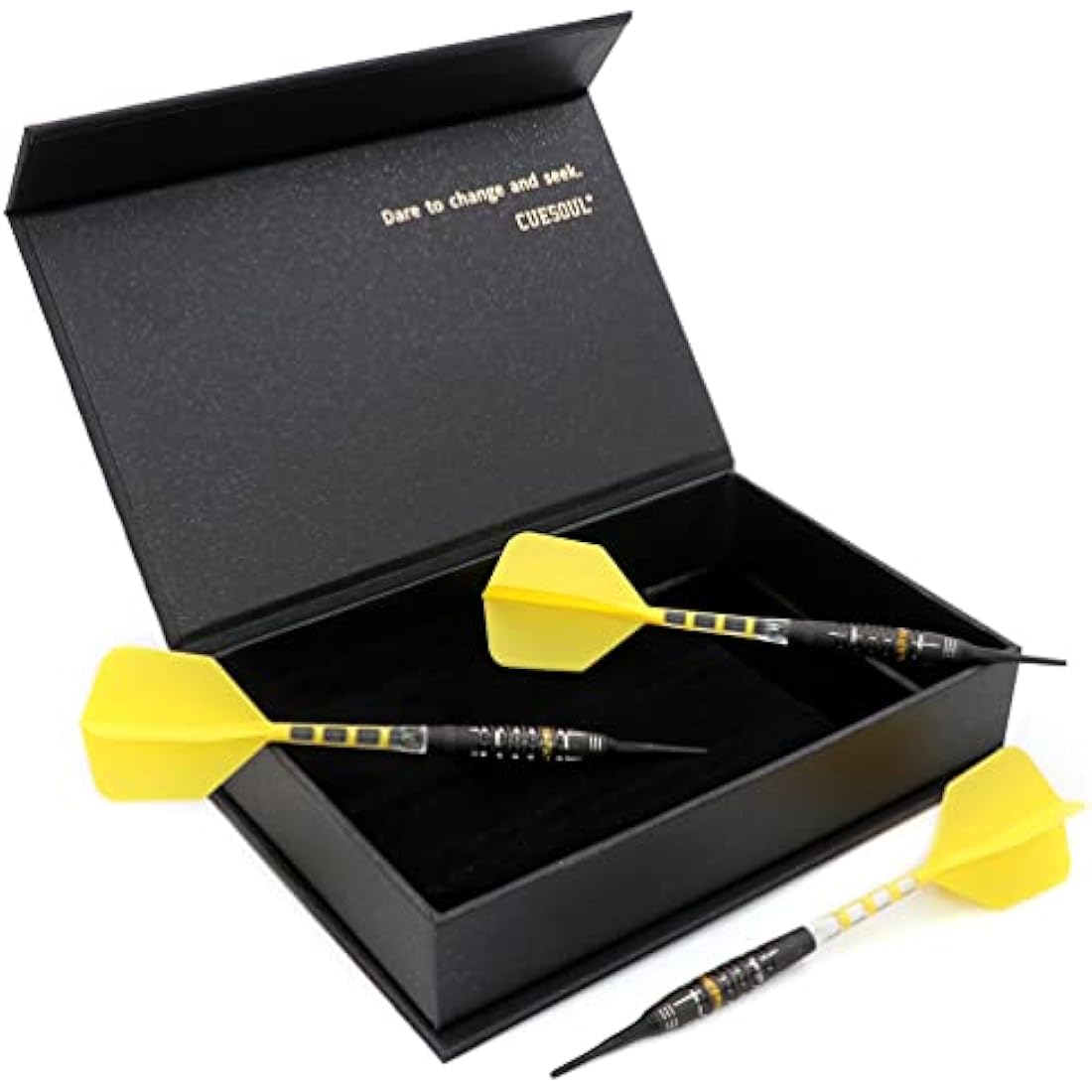 CUESOUL 90% Tungsten Soft Tip Dart Set – 18g Oil Paint Finish T19 Flight