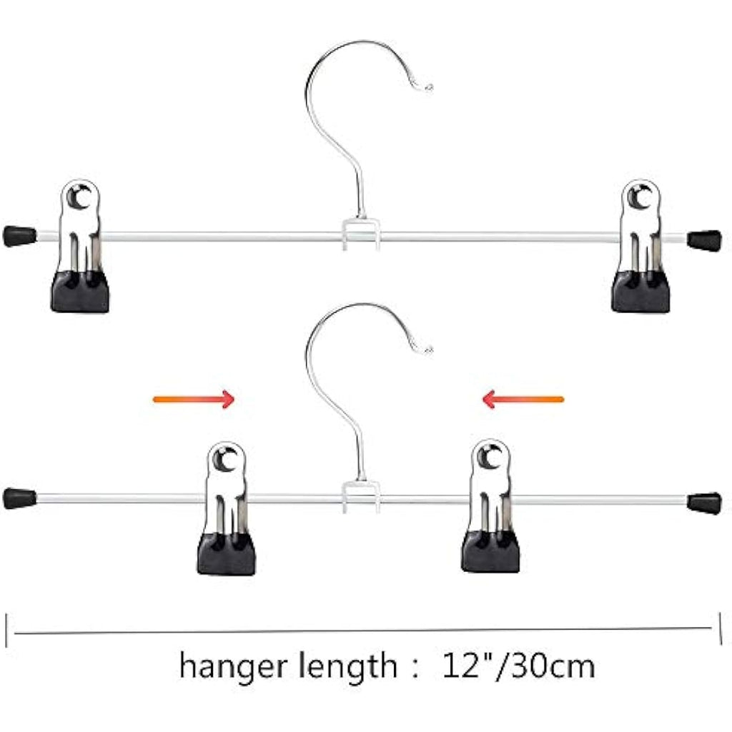 Jolof Store Metal Trouser Hangers - 20 Pack Space Saving Skirt Hangers