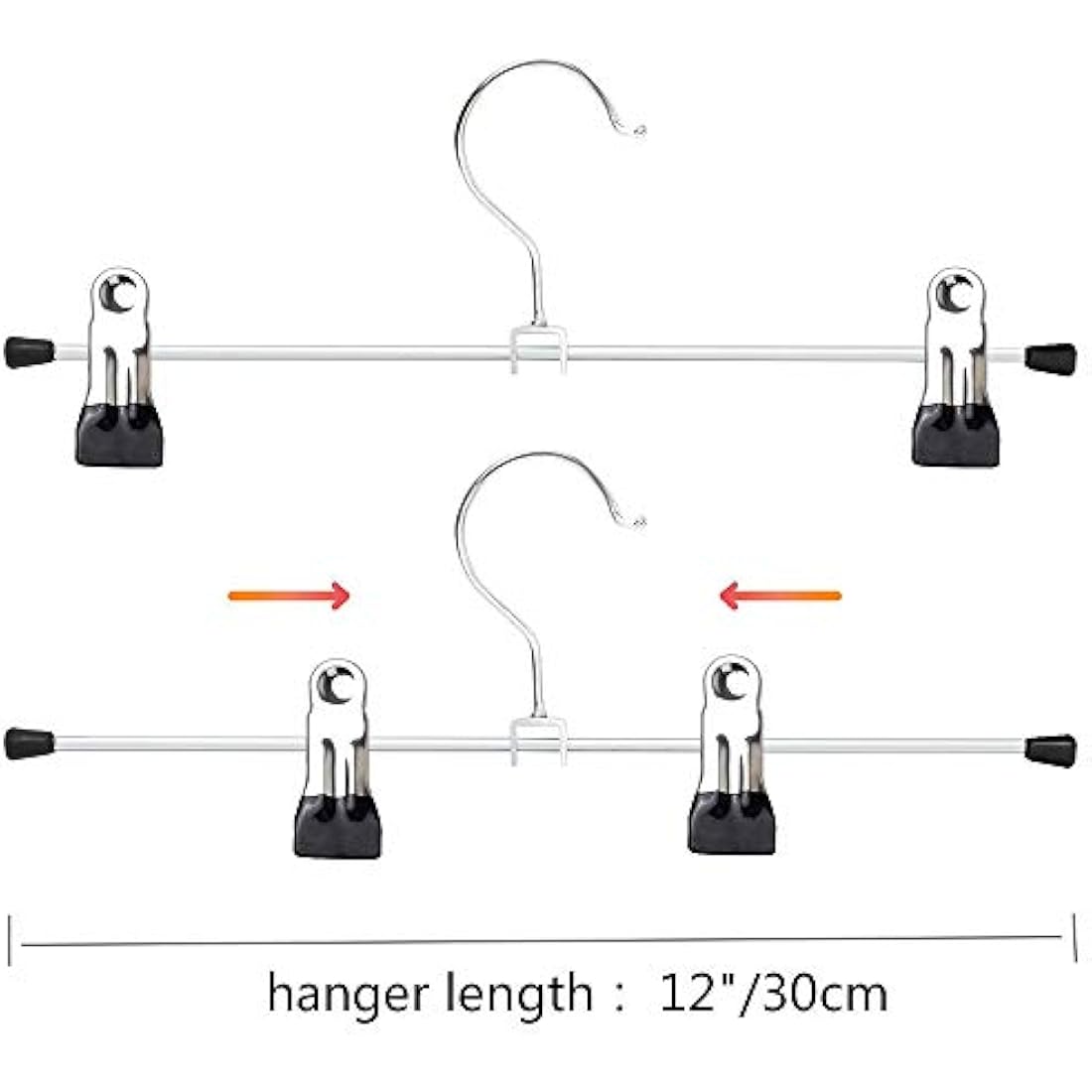 Jolof Store Metal Trouser Hangers - 20 Pack Space Saving Skirt Hangers