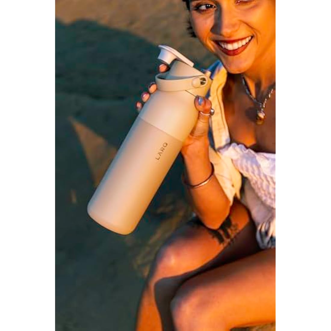 LARQ Swig Top 23oz Insulated Stainless Steel Water Bottle | Mojave Dune