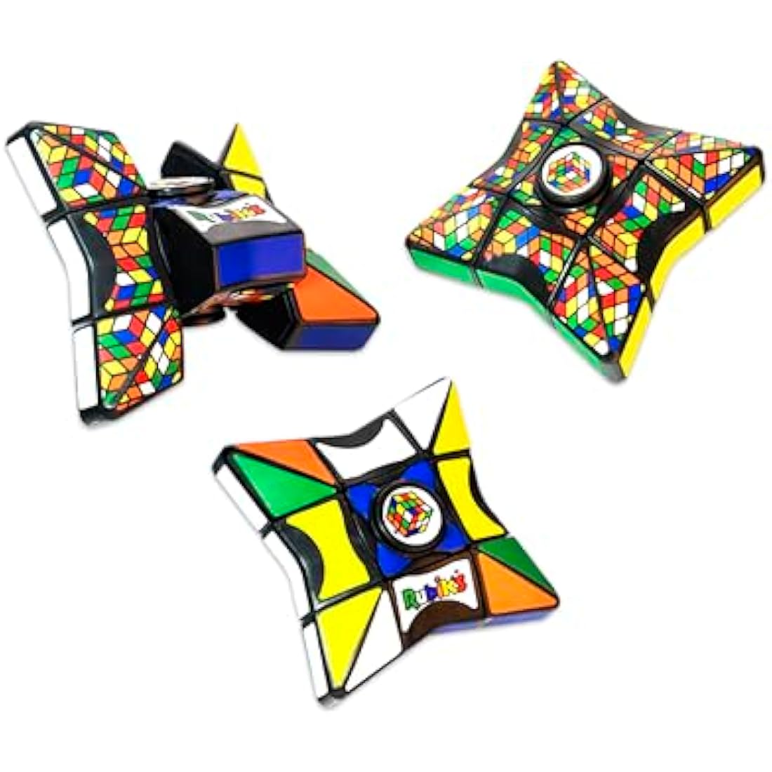 Rubik's Magic Star Spinner – 2-in-1 Fidget Toy and Brain Teaser Puzzle