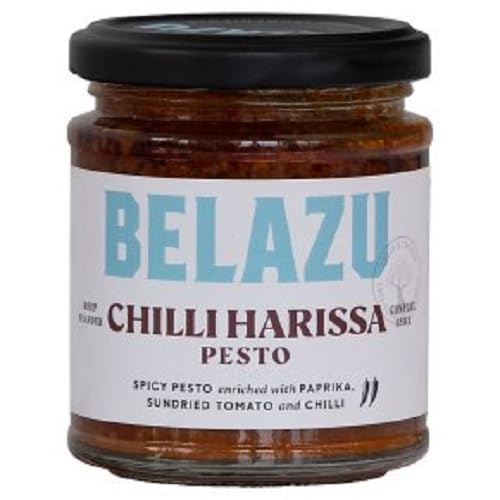 Belazu Rose Harissa Pesto – Spicy Mediterranean Spread, 165g (Pack of 6)