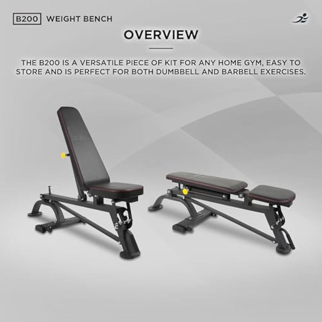 JLL B200 Adjustable Weight Bench – Foldable 200kg Heavy-Duty Home Gym