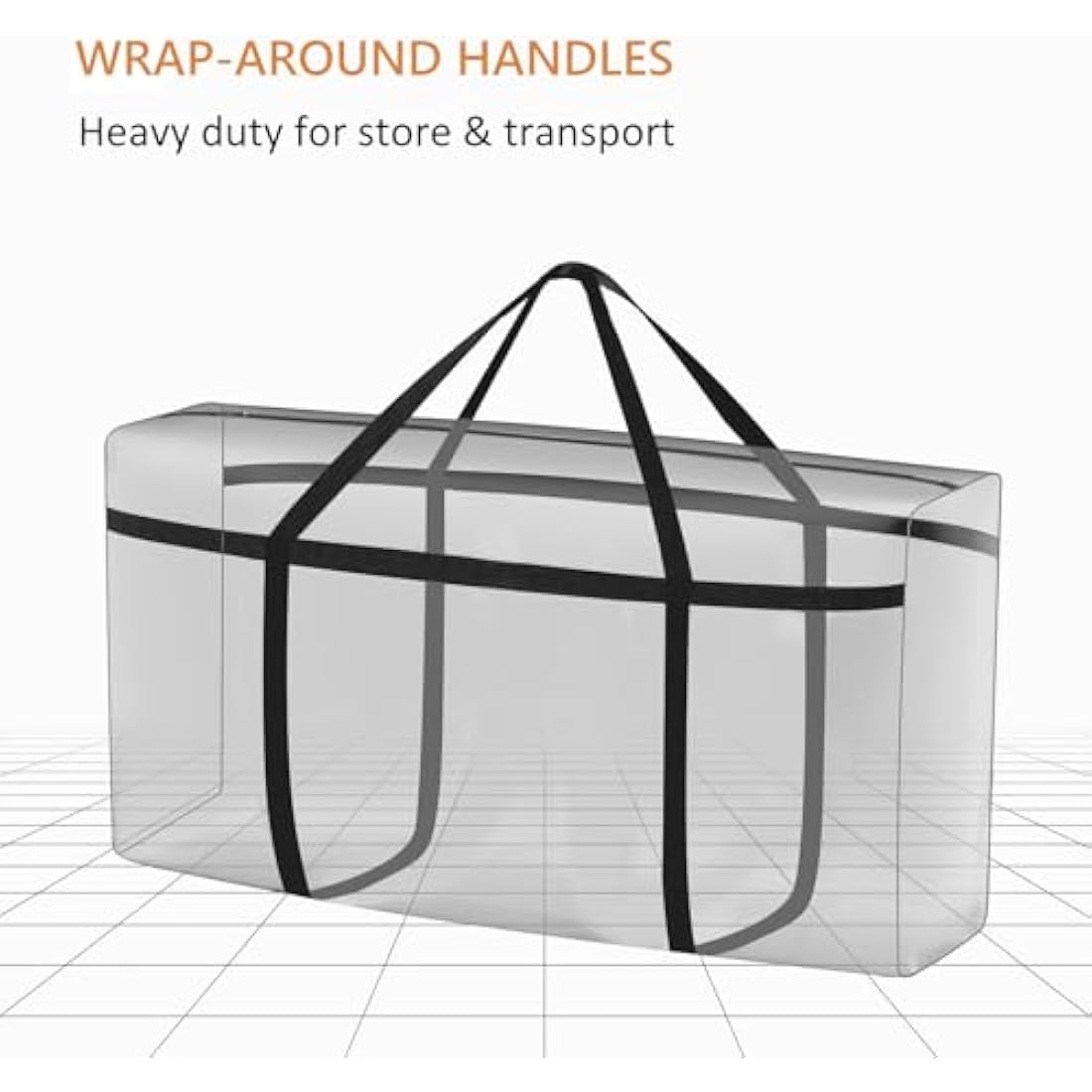 120L Large Storage Bags – 3 Pack Moving Boxes for Bedding