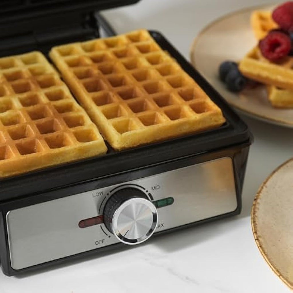 Salter 1600W Deep Fill Waffle Maker – Non-Stick Belgian & American Style