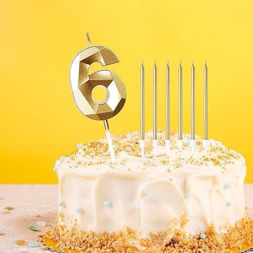 Gold 40th Birthday Candles – Number 40 and Long Stick Set