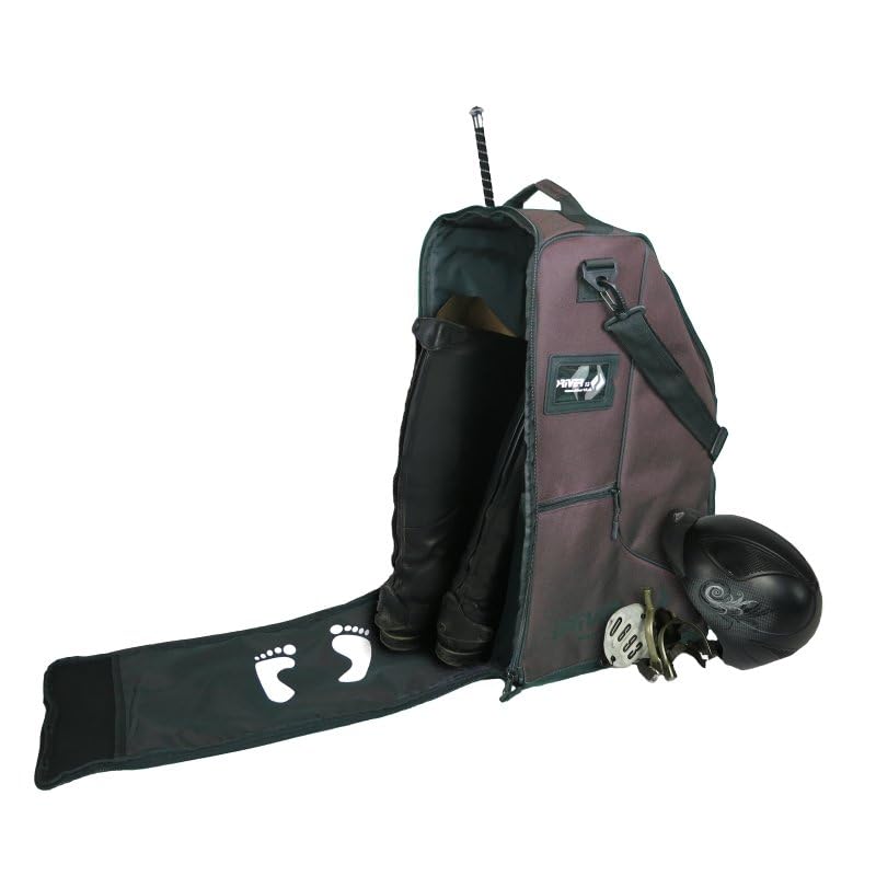 Driver13 Deluxe Riding Boot Bag with Helmet Compartment - Brown
