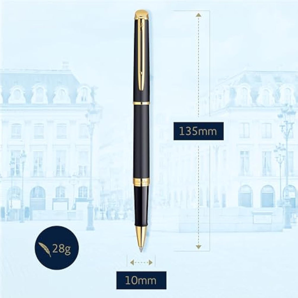 Waterman Hemisphere Rollerball Pen | Matte Black & 23k Gold Trim