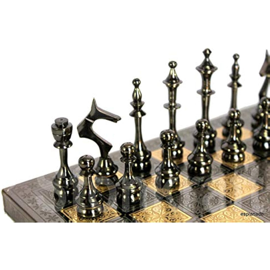 Brass Chess Pieces – 2.5 Inch Silver Metal Figurine Pawns