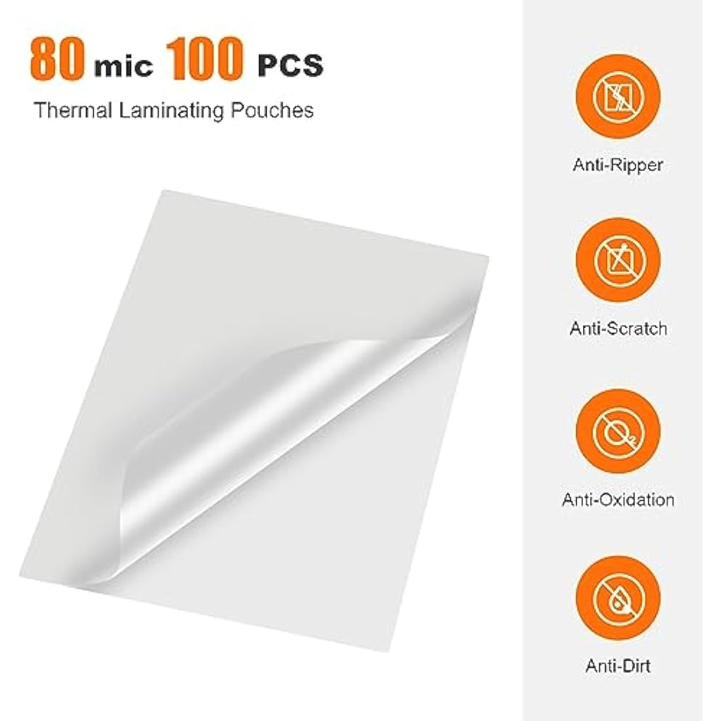 Bonsaii A4 Laminating Pouches | 160 Micron Glossy Thermal Sheets | 100 Pack