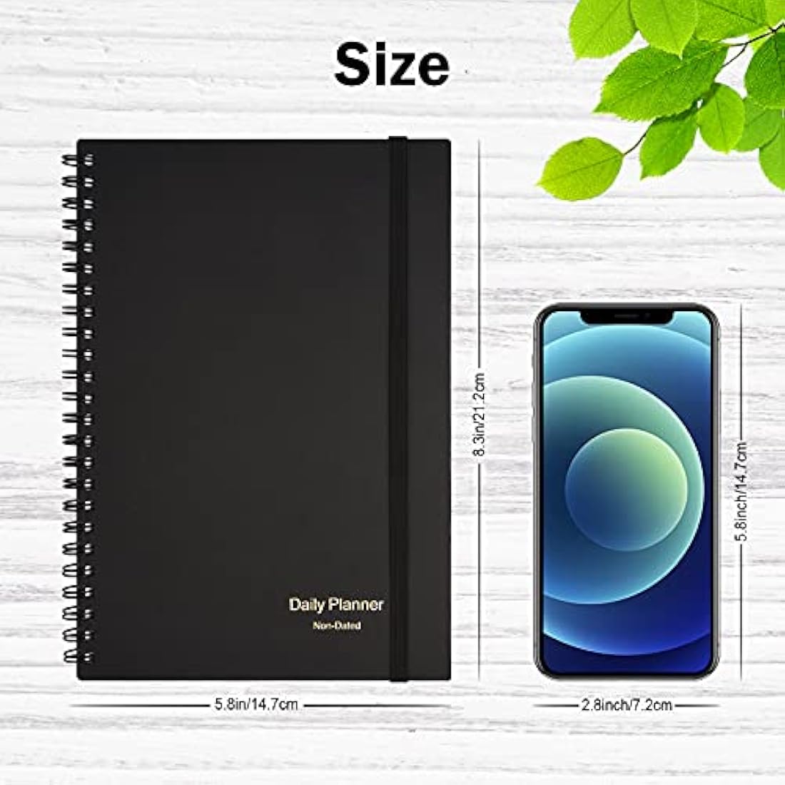 Jolof Store Undated Daily Planner – Hourly Task Notebook with PVC Cover