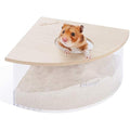 Niteangel Acrylic Hamster Sand Bath Box – Fan-Shaped Digging Container