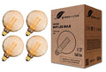 greenandco 4X Smart WiFi LED Bulb – Vintage E27 G125 Dimmable 1800K