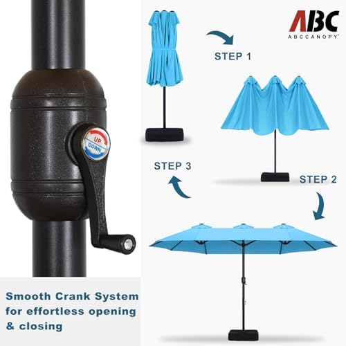 ABCCANOPY 4.5M Double-Sided Aluminum Patio Umbrella | Large Garden Shade
