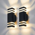 CELAVY Outdoor Wall Lights – IP65 Modern Up Down LED Porch Sconce, 2 Pack