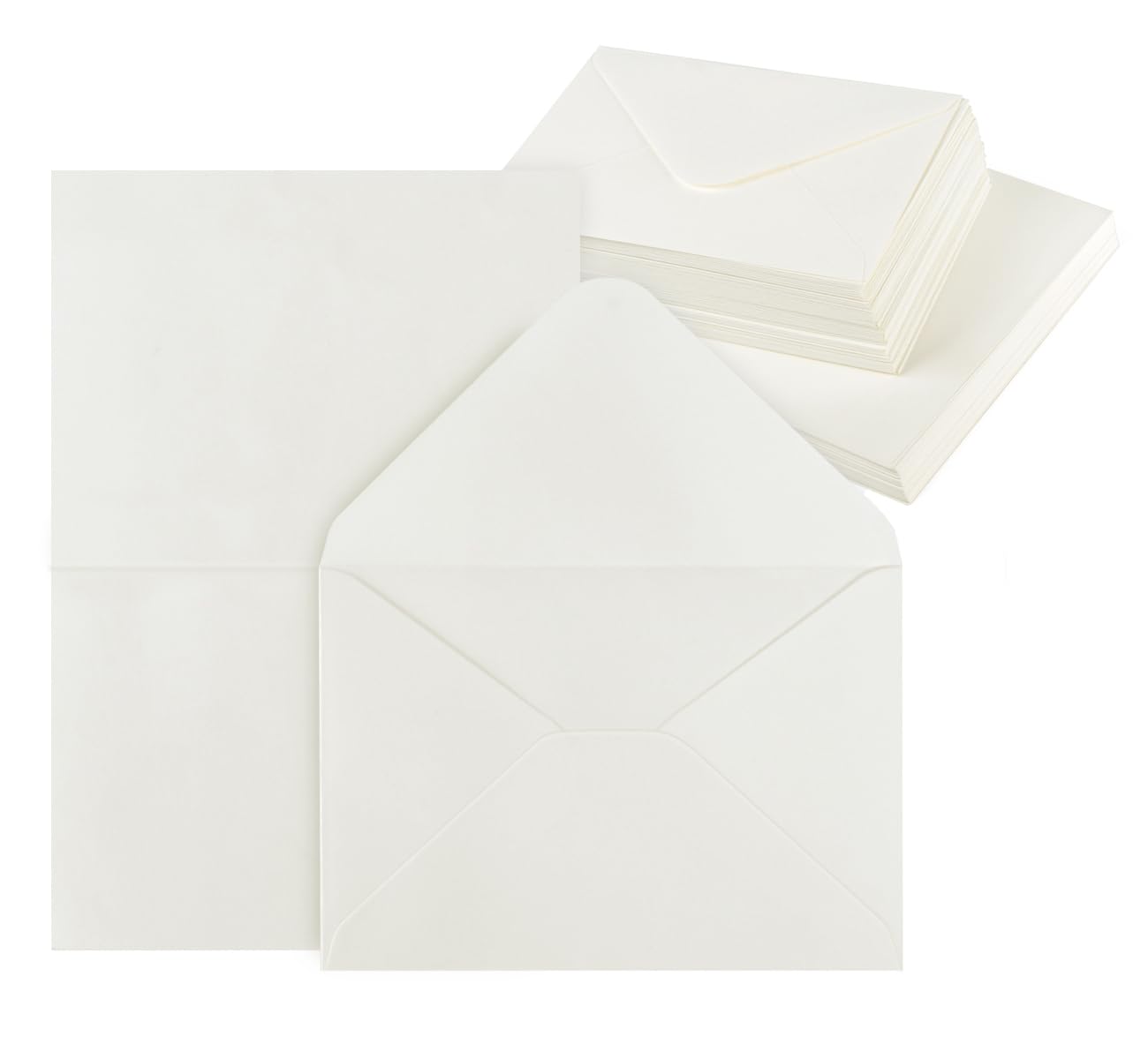 Mocraft 60 Blank A6 Cards and Envelopes Set for Wedding Invitations