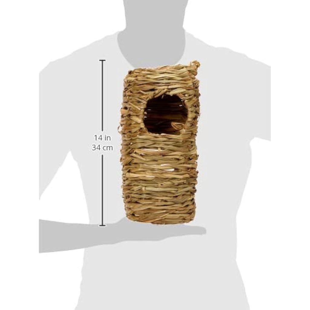 Rosewood Naturals Woven Stack-n-Hide Den | Natural Bulrush Pet Hideout