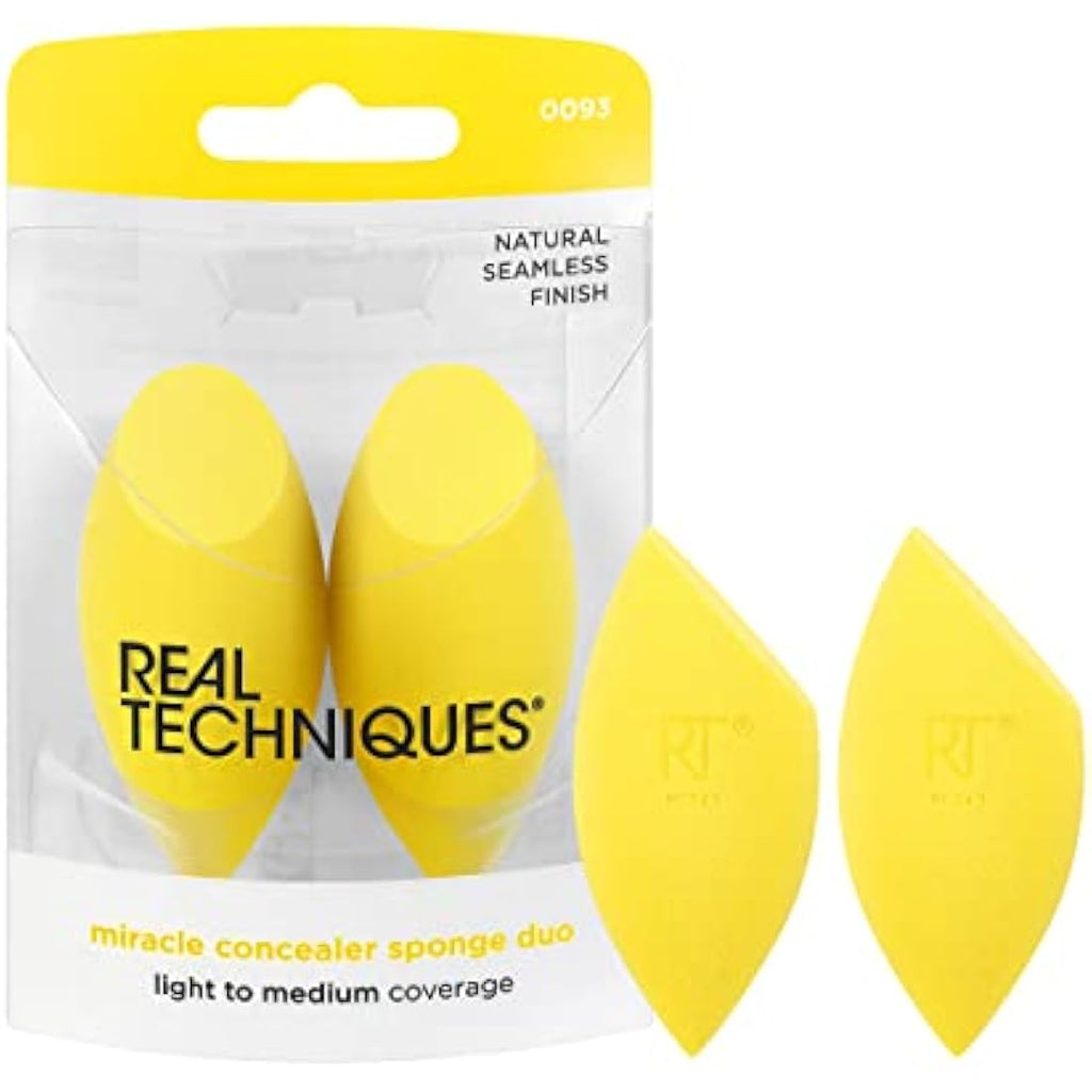 Real Techniques Miracle Concealer Sponge – Precision Foam Applicator, 2 Count