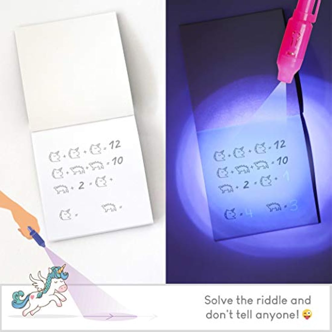 BONNYCO Invisible Ink Pen and Notebook Set - 32 Pack Unicorn Party Favors