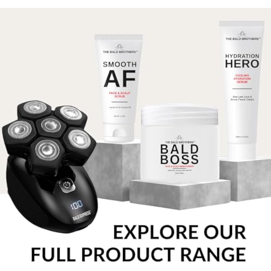 The Bald Brothers Bald Boss Scalp & Face Moisturiser - 2 Pack Vegan Cream