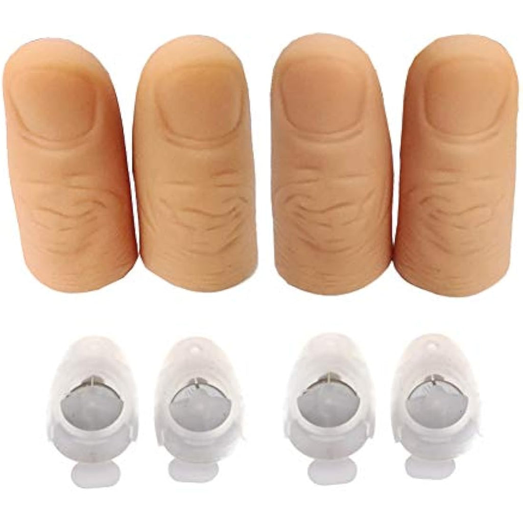 JTMM LED Finger Thumb Lights - 6 Pack Magic Trick Party Props | Red