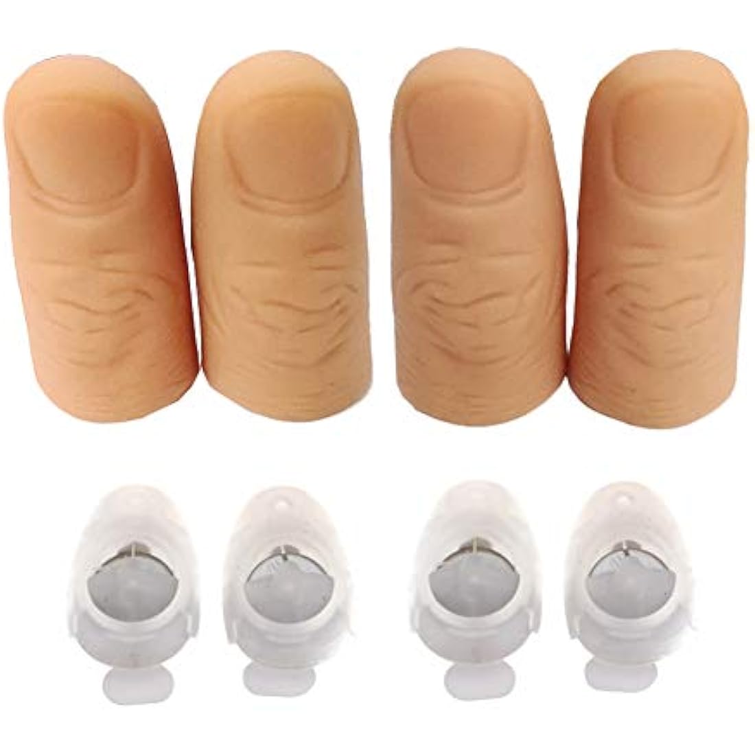 JTMM LED Finger Thumb Lights - 6 Pack Magic Trick Party Props | Red