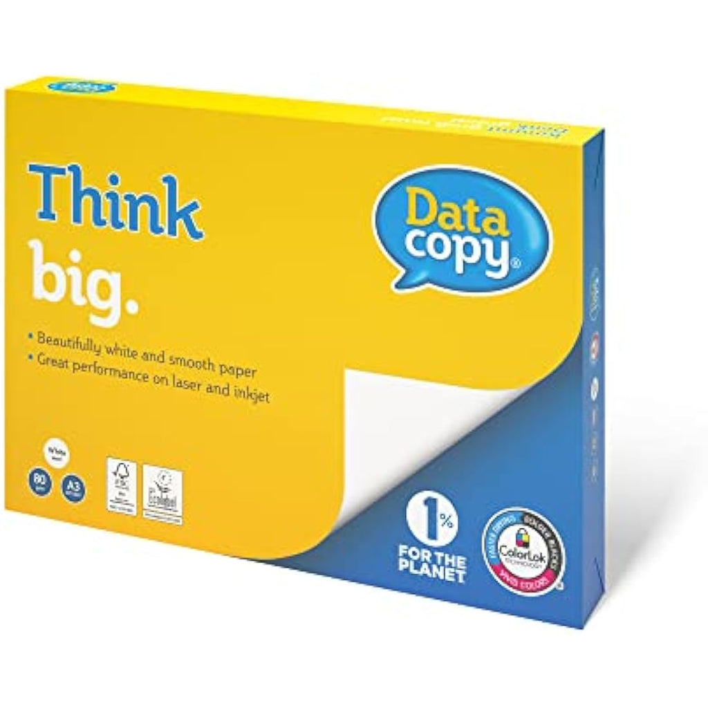 Data Copy A3 Printing Paper | 80gsm High White FSC Certified - 3 Reams