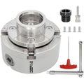 DEEFIINE 4 Inch Wood Lathe Chuck Set | 4-Jaw Self-Centering Nickel Plated