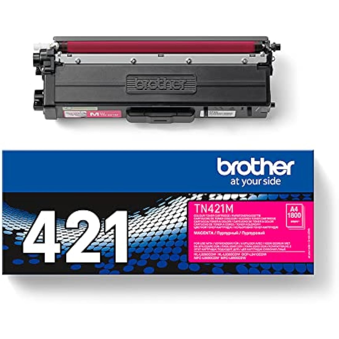 Brother TN-421M Magenta Toner Cartridge – Genuine Standard Yield