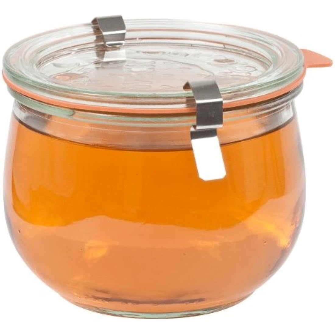 Weck 744 Tulip Jars – Set of 6 German Glass Preserving Jars, 580ml