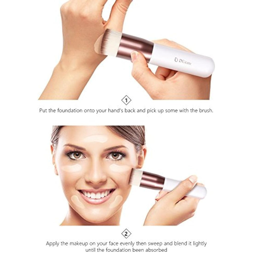 DUcare Kabuki Foundation Brush - Flat Top Synthetic Makeup Brush