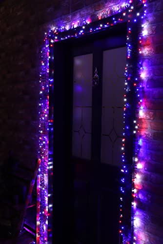 Christmas Concepts 500 LED Cluster Lights – 6m Red/Blue/White – 8 Functions