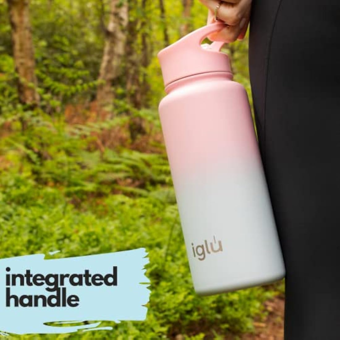 iglu 1L Insulated Water Bottle – Stainless Steel with Straw Lid