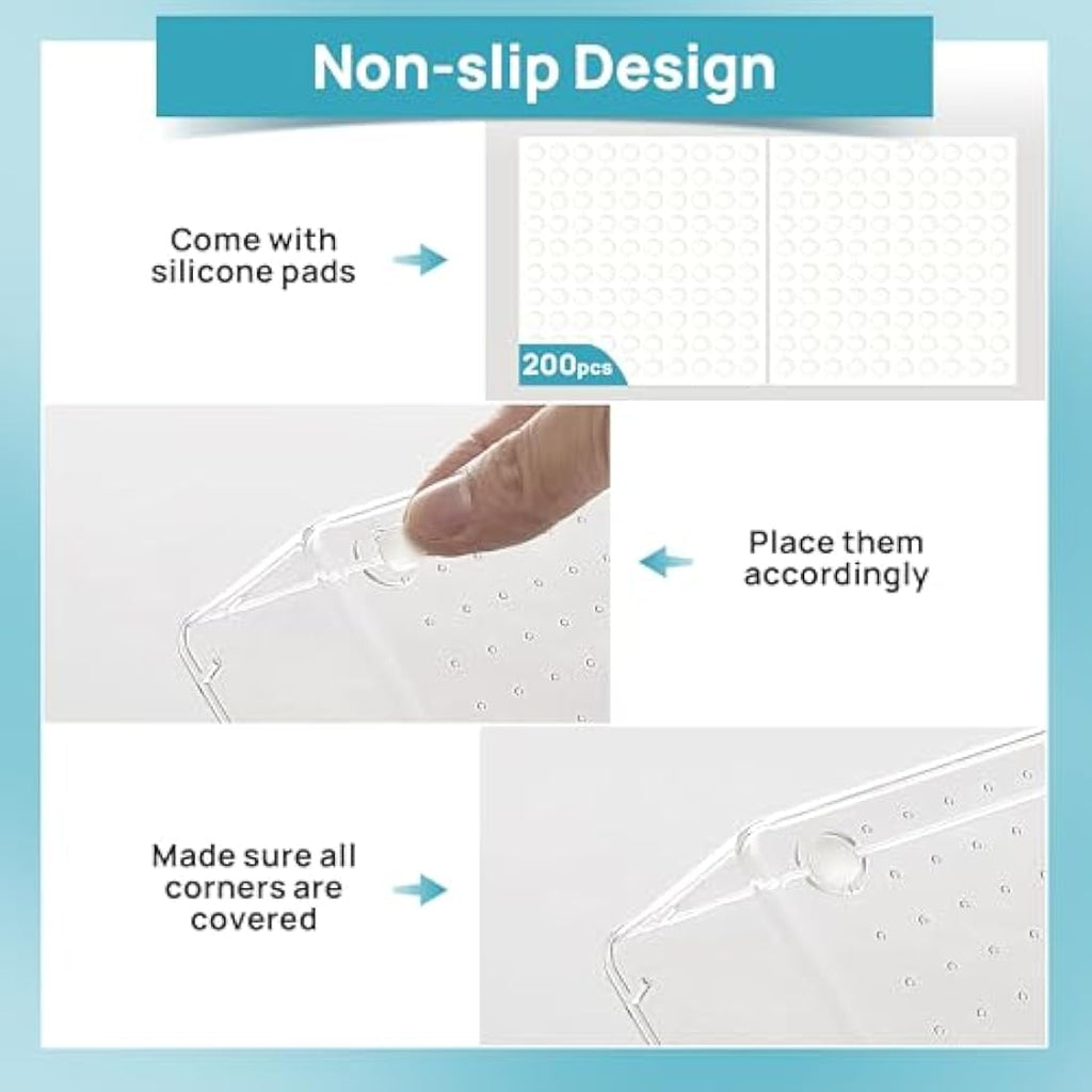 Vtopmart 44 Pack Clear Plastic Drawer Organisers | 4-Size Storage Bins