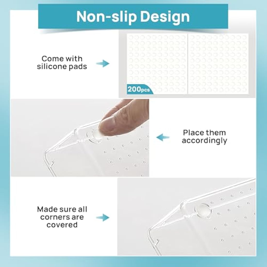 Vtopmart 44 Pack Clear Plastic Drawer Organisers | 4-Size Storage Bins