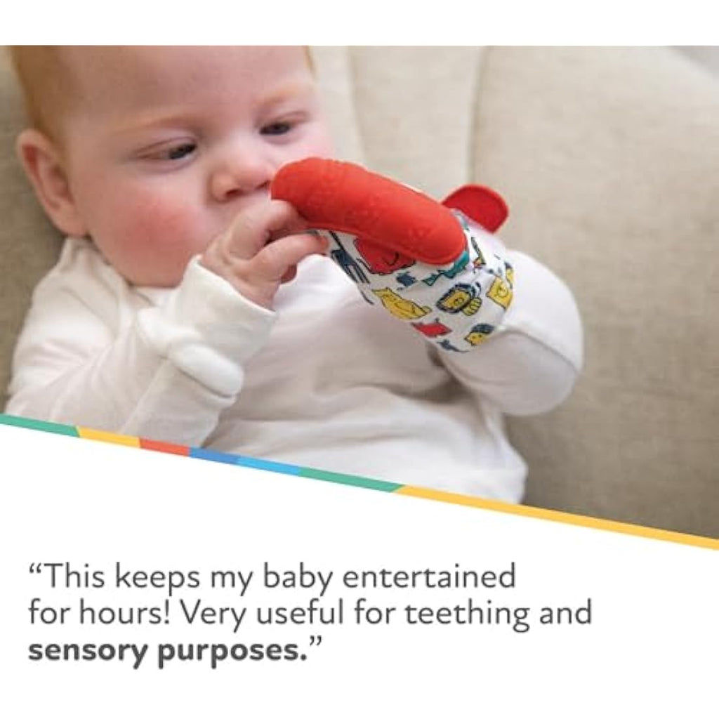 Nuby Teething Mitt – Red Monkey Silicone Teether for Sore Gums