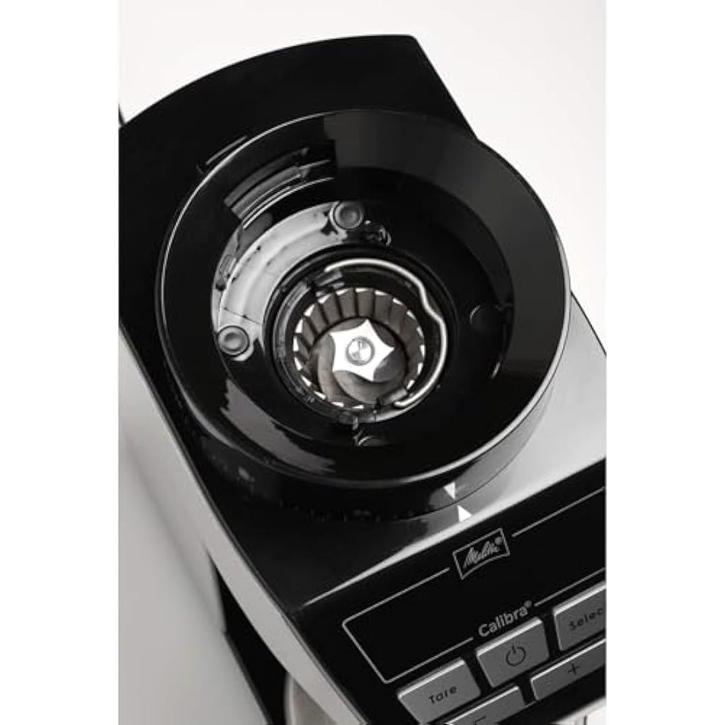 Melitta Calibra Coffee Grinder with Digital Scale – Stainless Steel