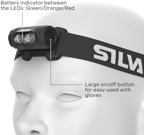 Silva Explore 4 Waterproof LED Head Torch | 400 Lumen Battery Powered